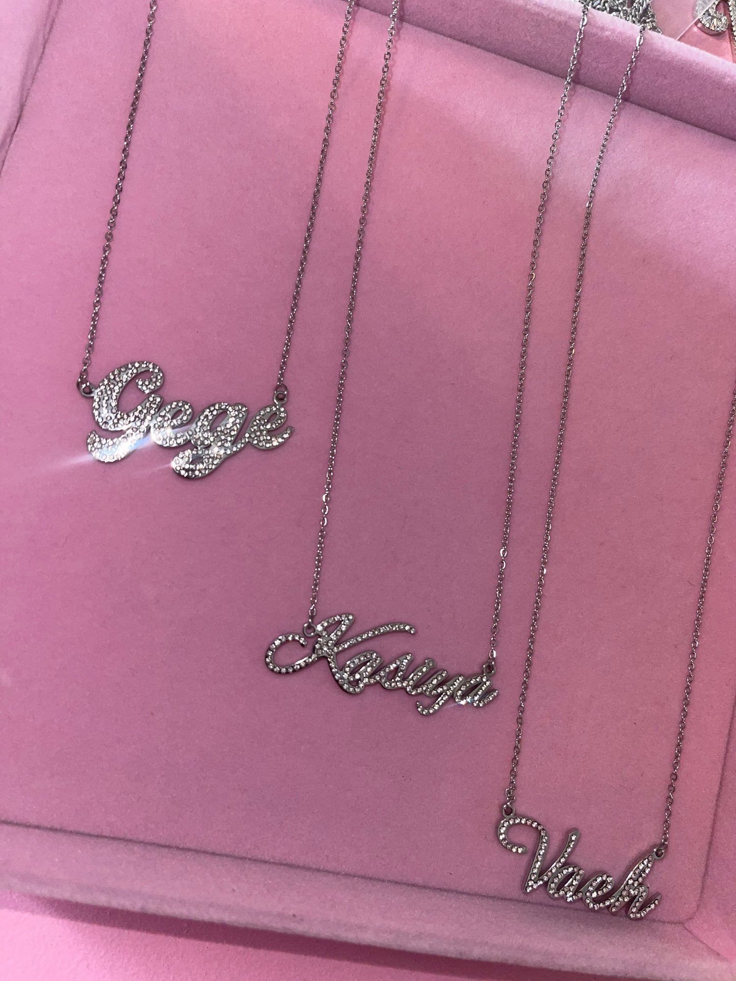 custom name plate necklace