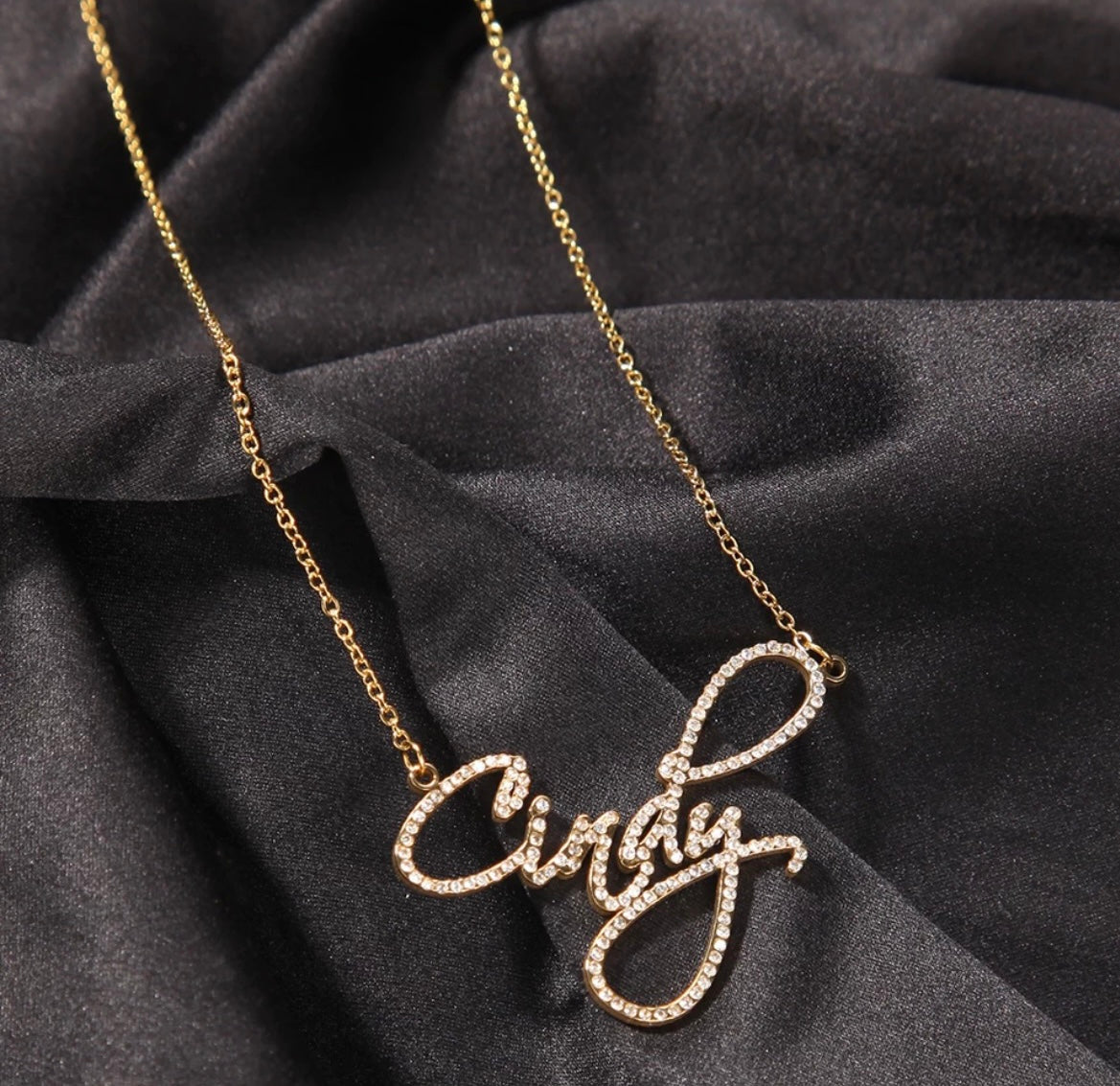 custom name plate necklace