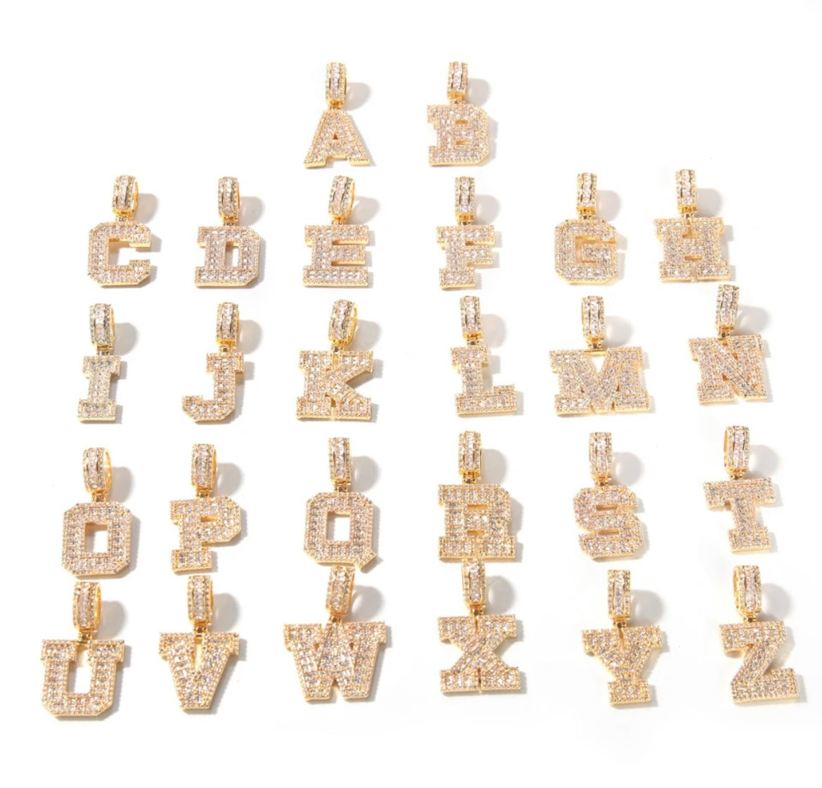 Baguette Initial Necklace