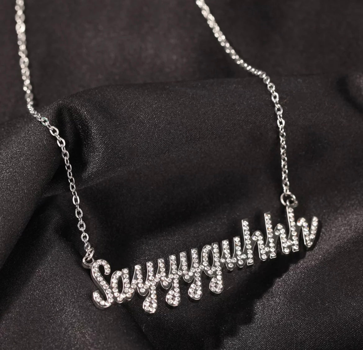 custom name plate necklace
