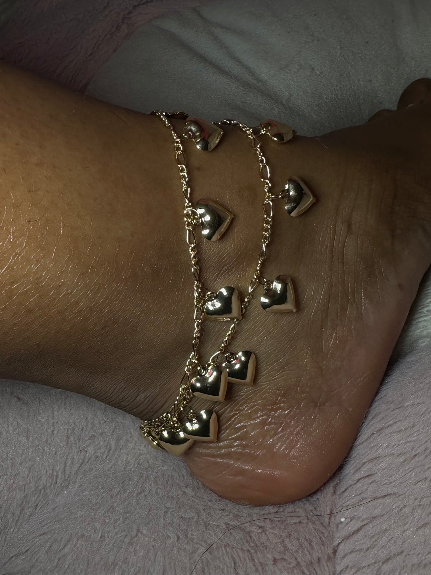2pc hearts anklet