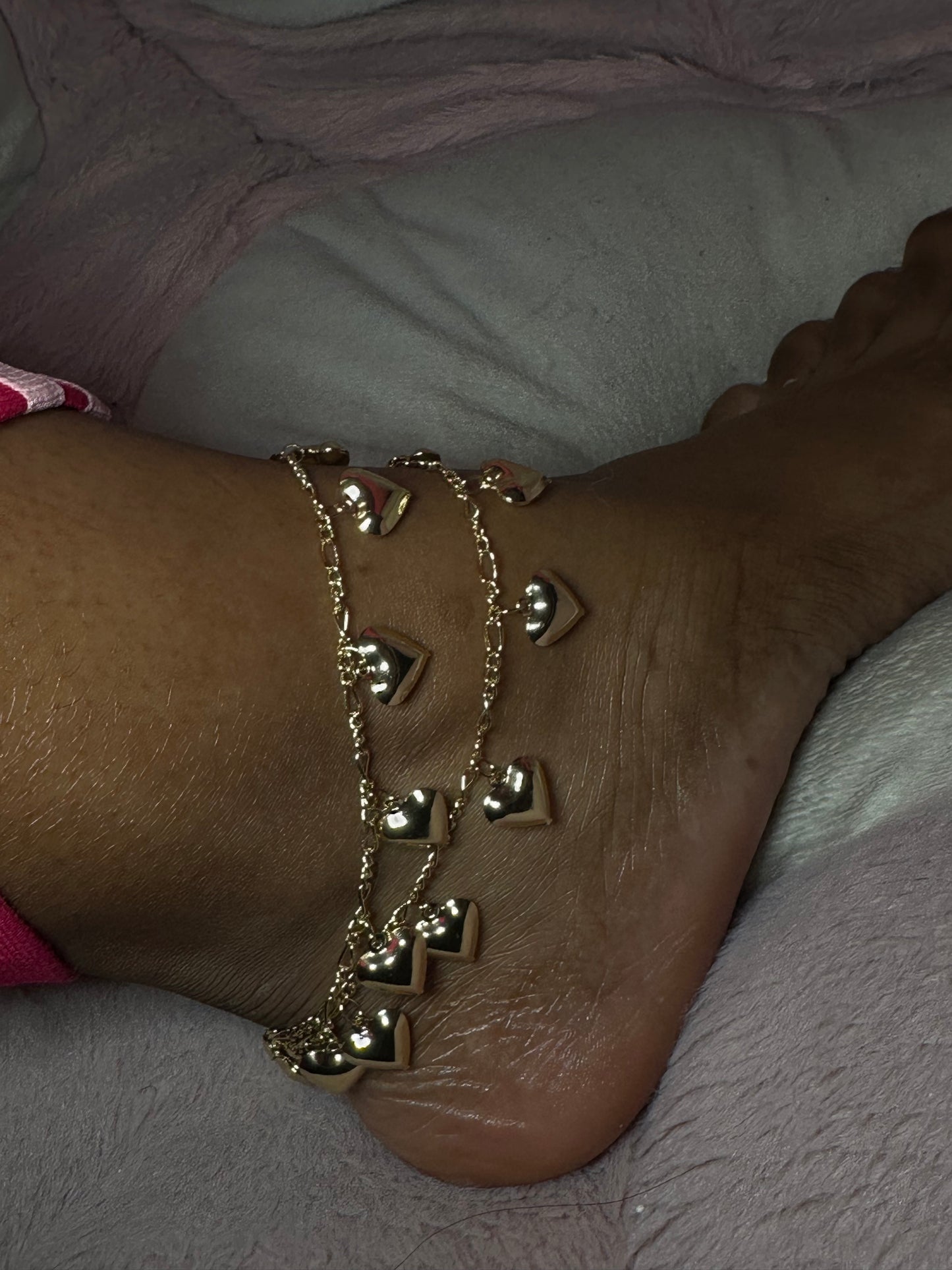 2pc hearts anklet