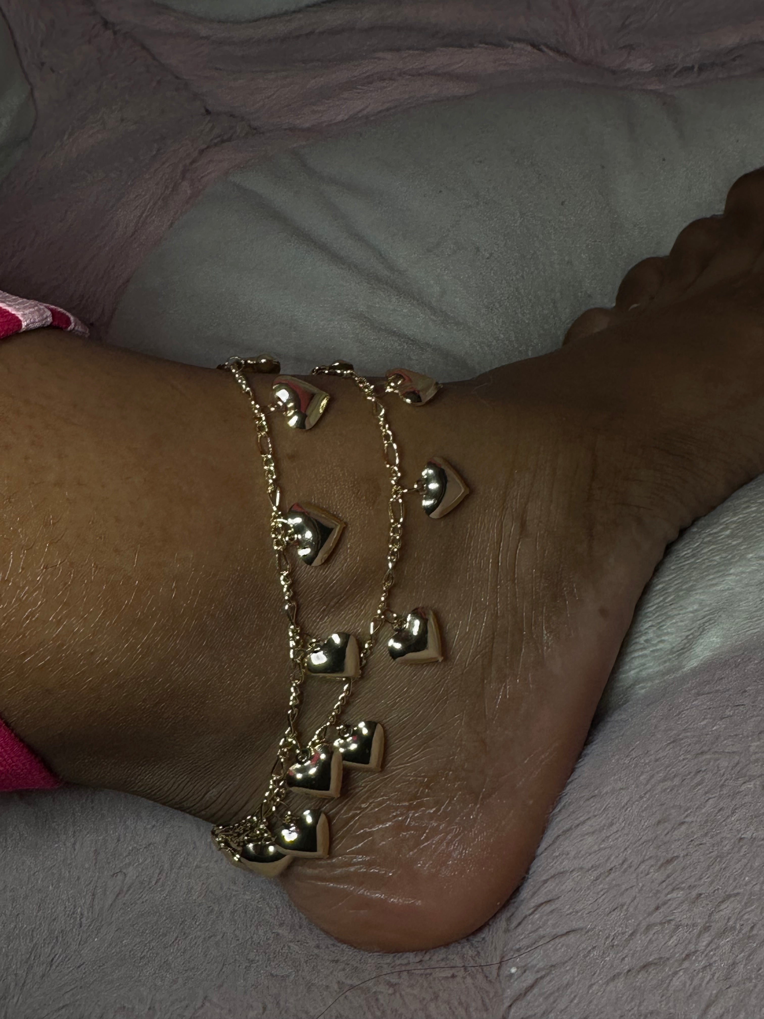 2pc hearts anklet