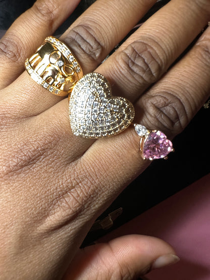 3pc Gold size 7 rings