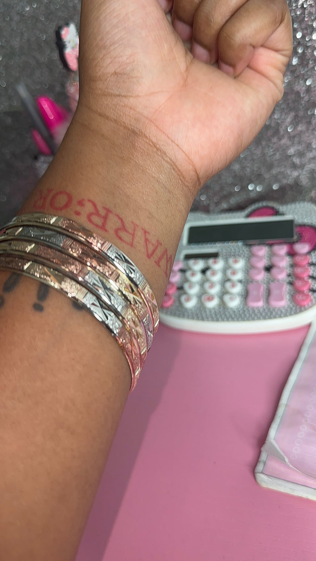 4pc Tri gold bangles