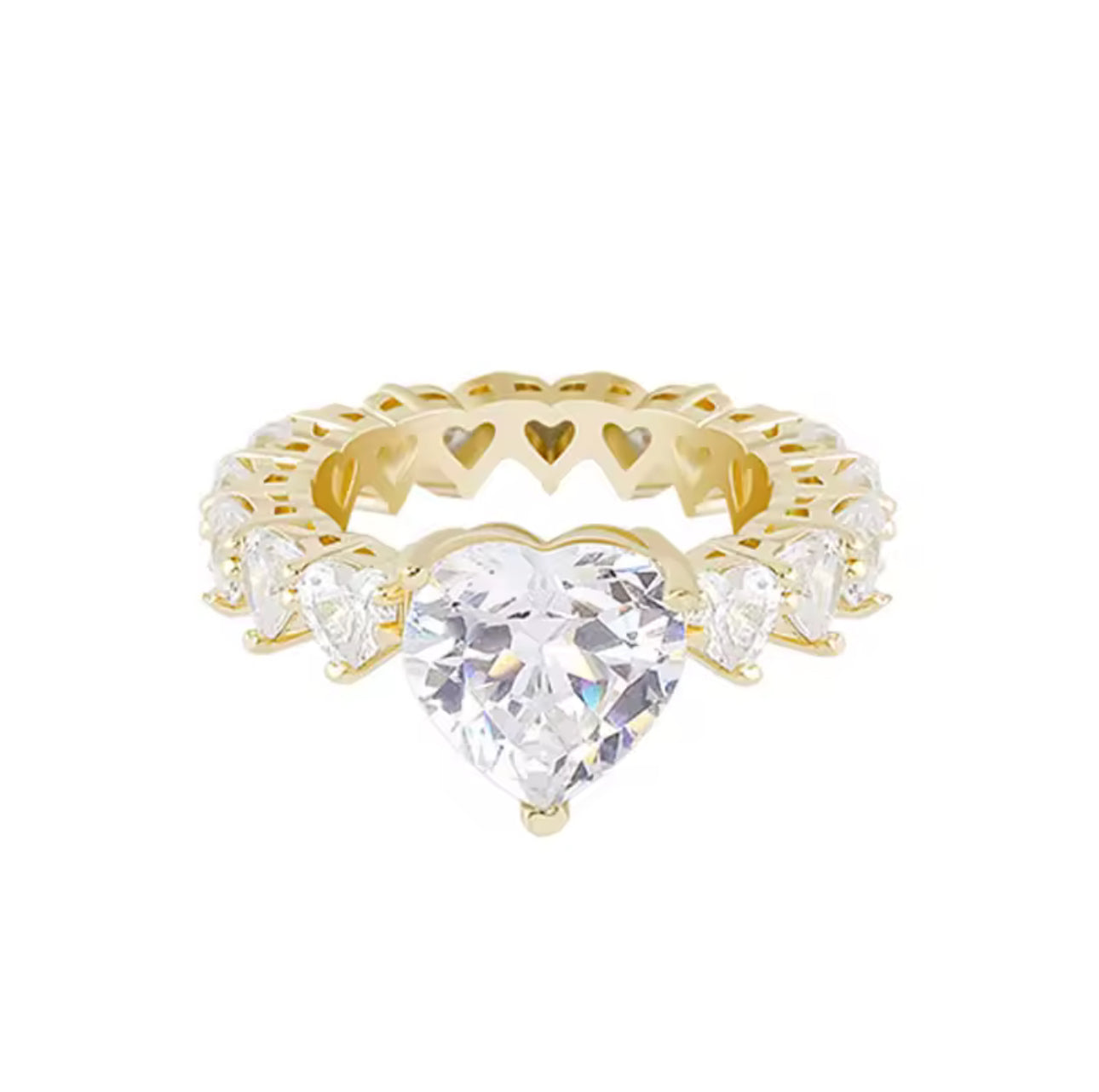 Icy heart ring