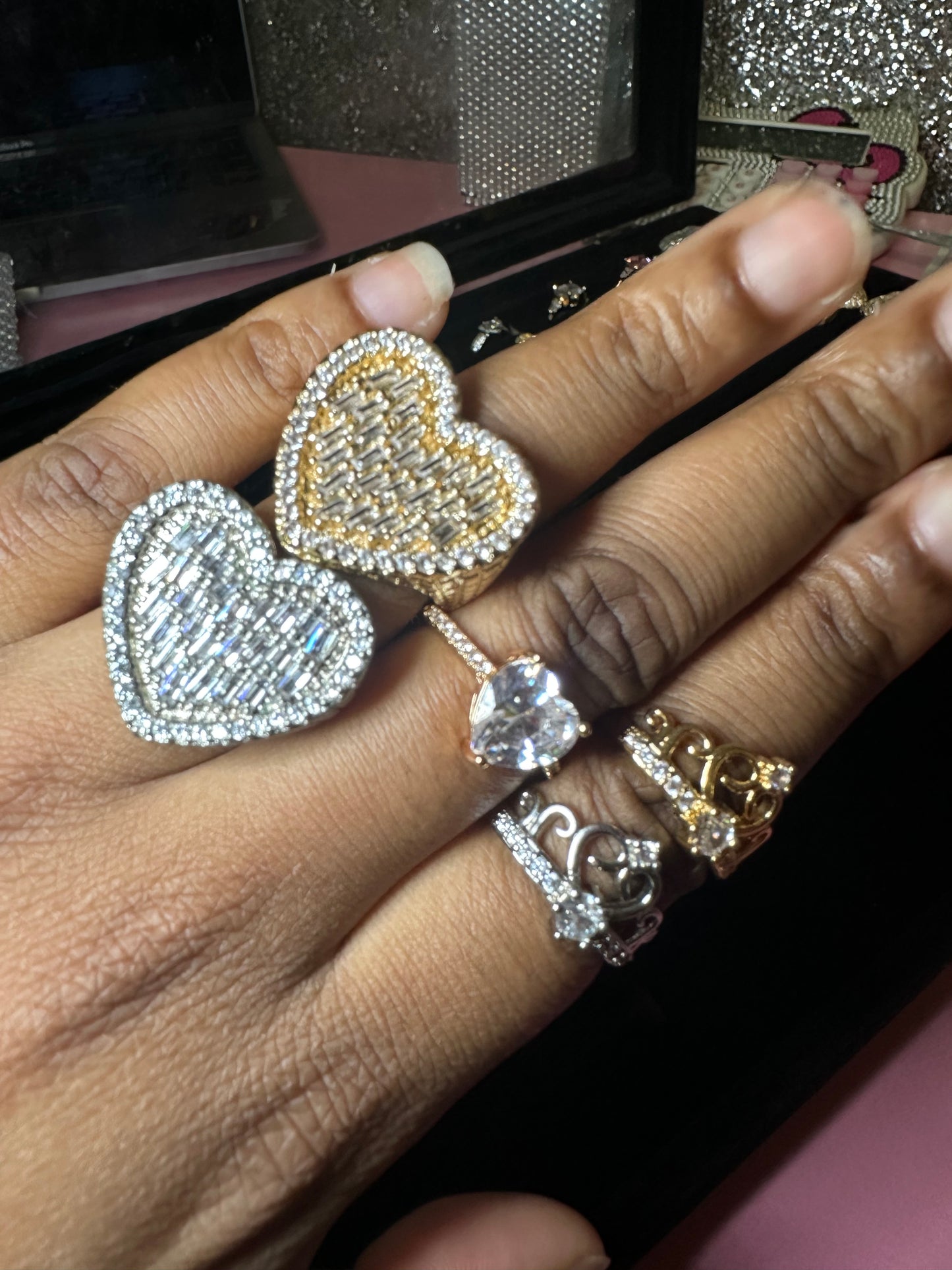 2pc Size 7 rings