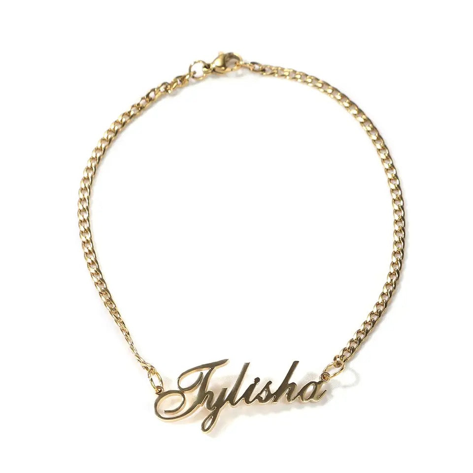 Custom Name anklet