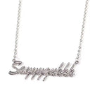 Custom name plate necklace