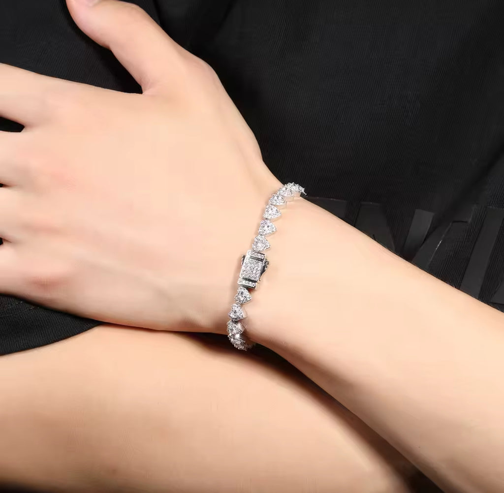 Heart Tennis Bracelet