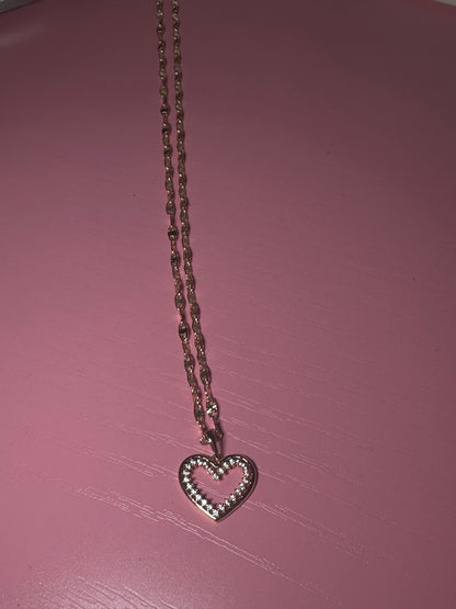 Open heart necklace