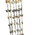 Tri gold adj butterfly anklet