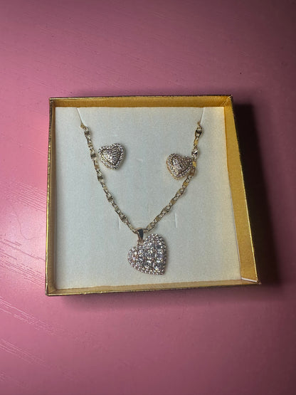 Gold heart set