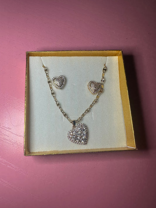 Gold heart set