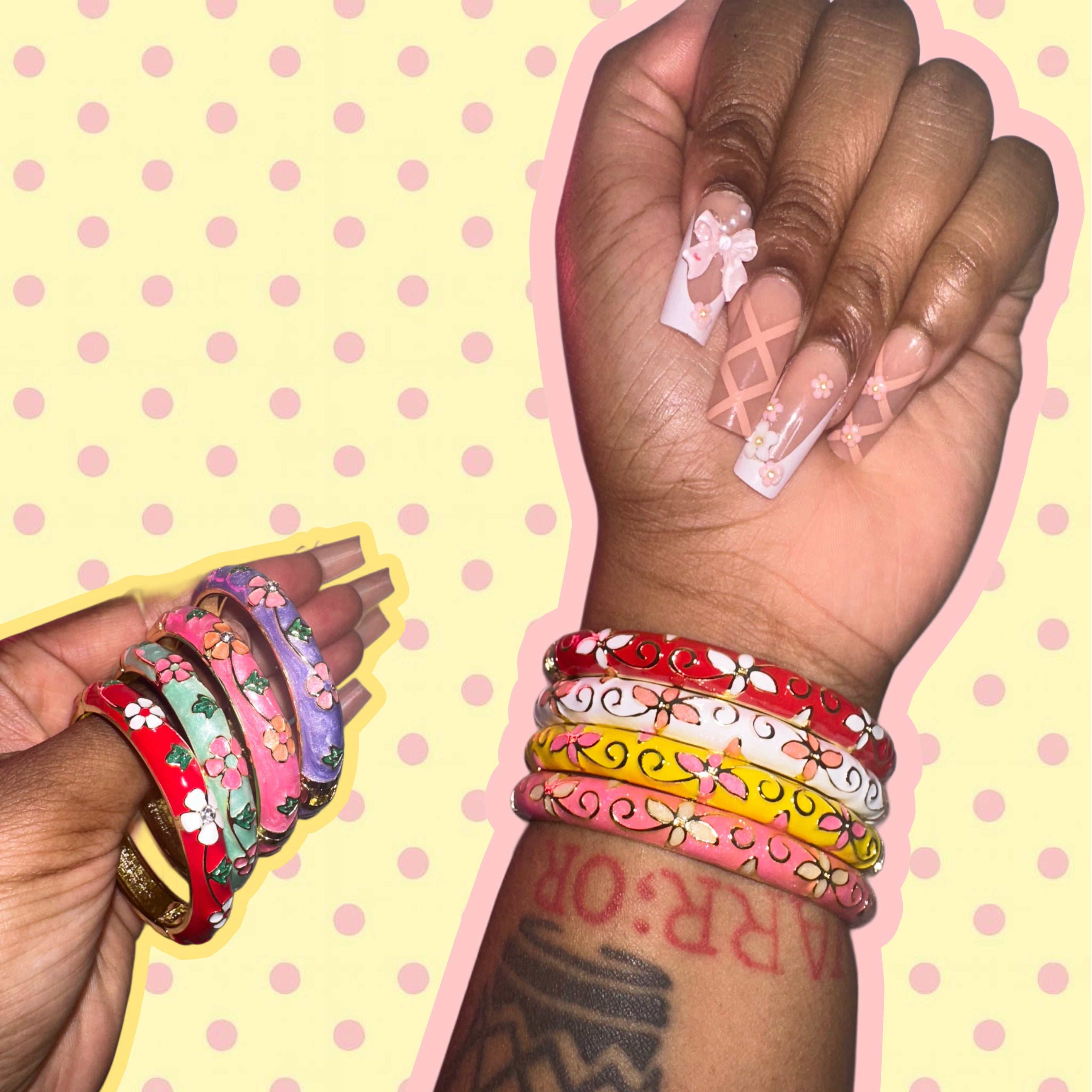 Spring garden bangle