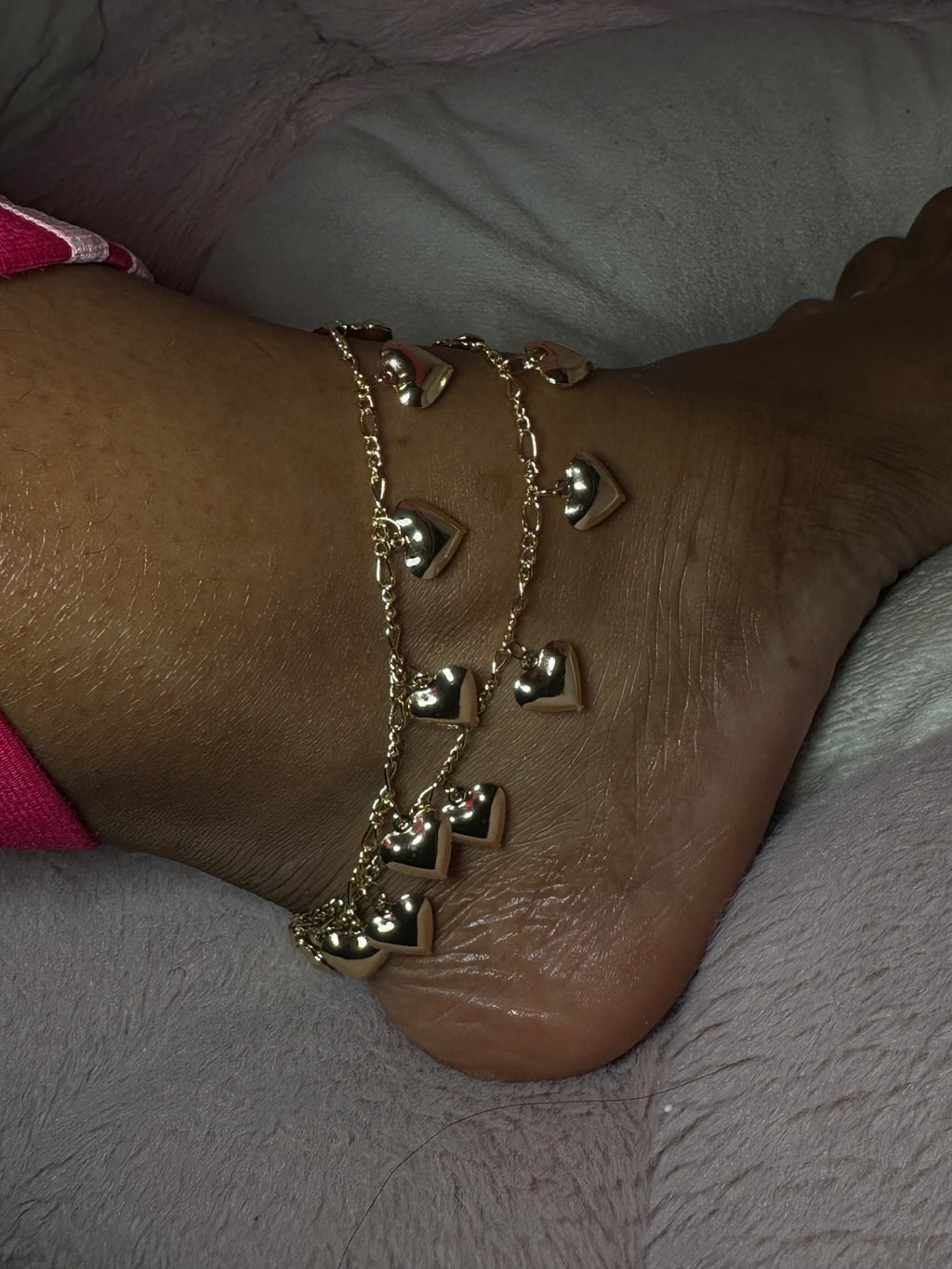 2pc hearts anklet