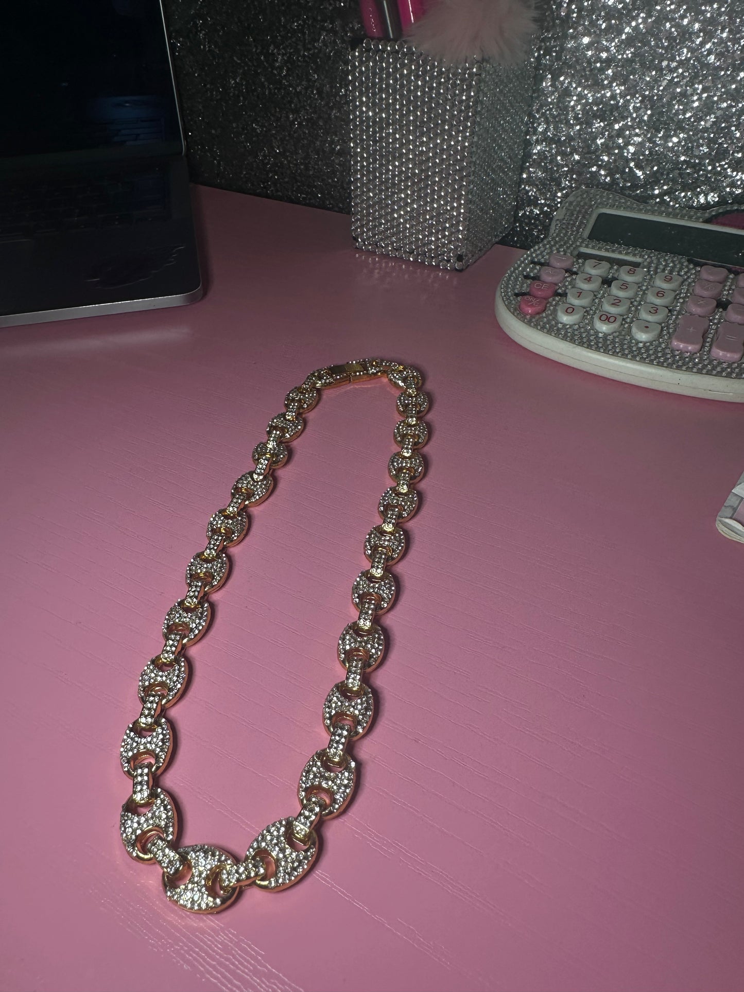 Icy gold chain