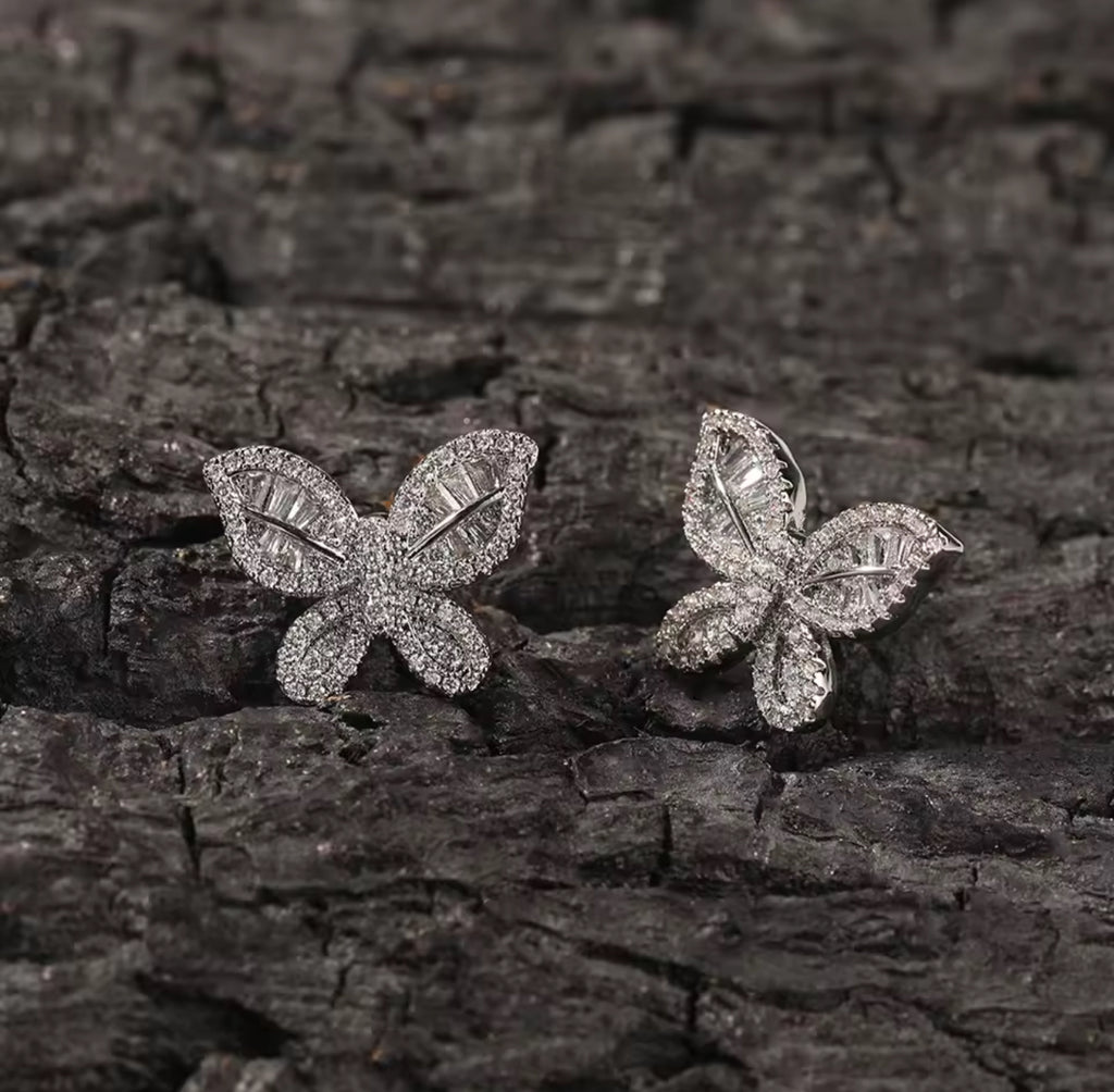 Icy Butterfly Studs