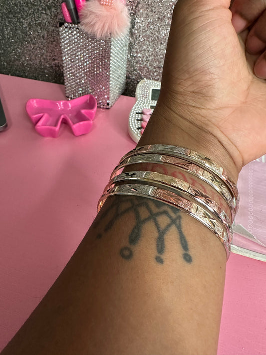 4pc Tri gold bangles