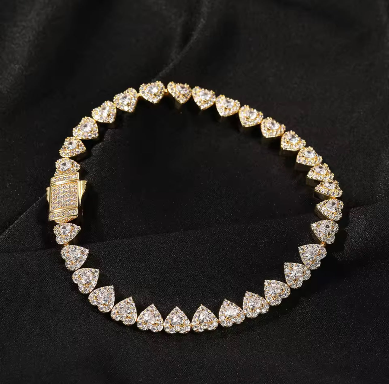 Heart Tennis Bracelet