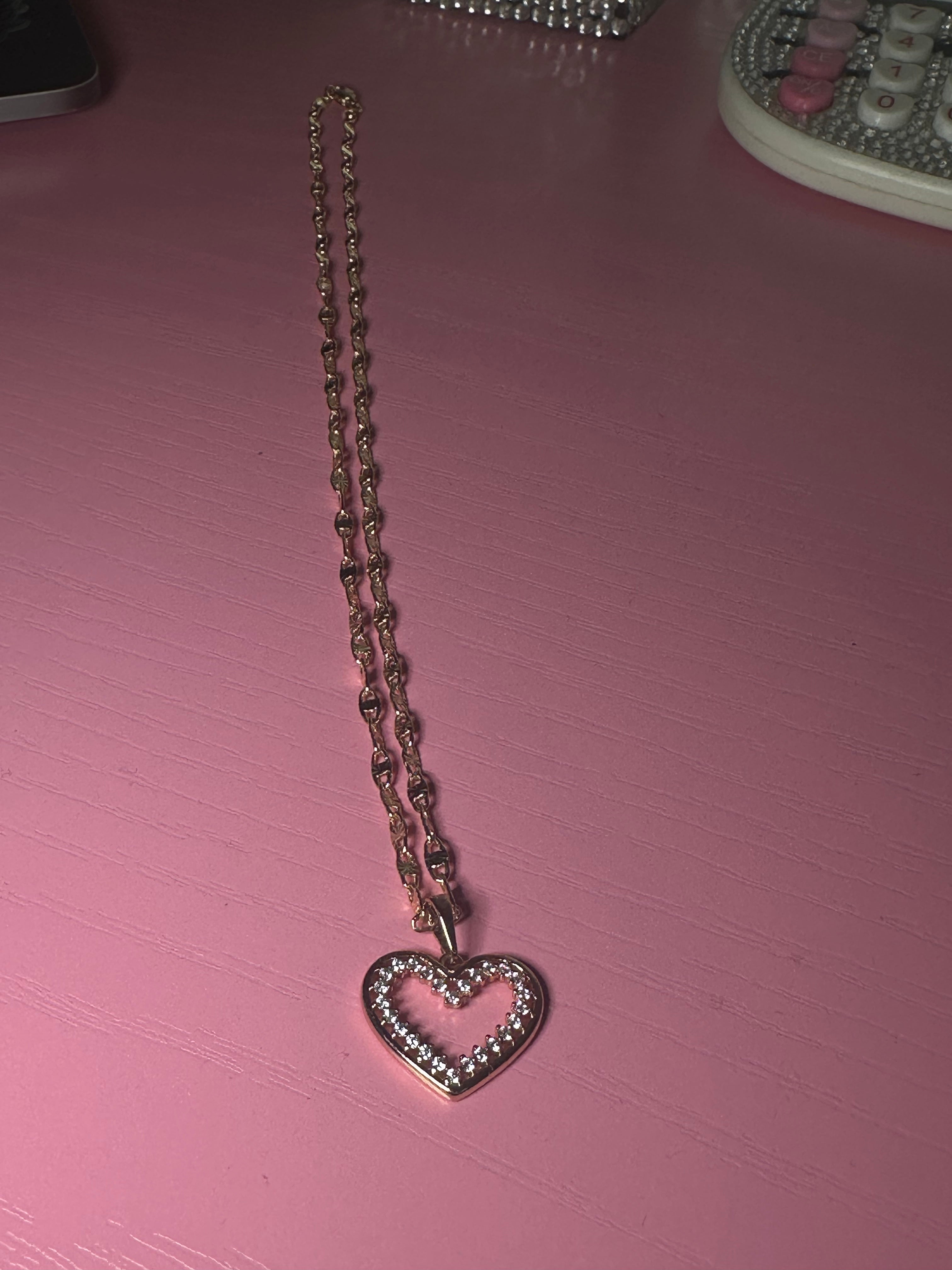 Open heart necklace