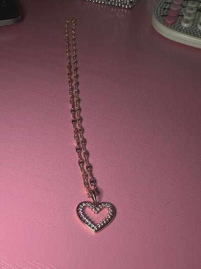 Open heart necklace