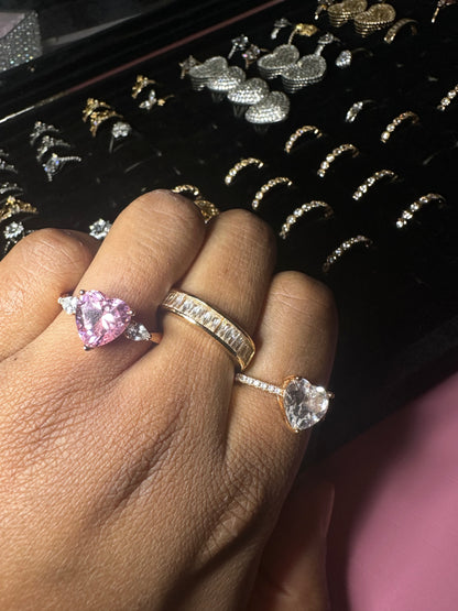 3pc size 8 gold rings