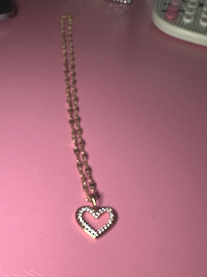 Open heart necklace