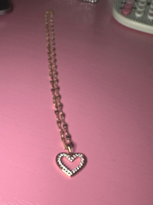 Open heart necklace