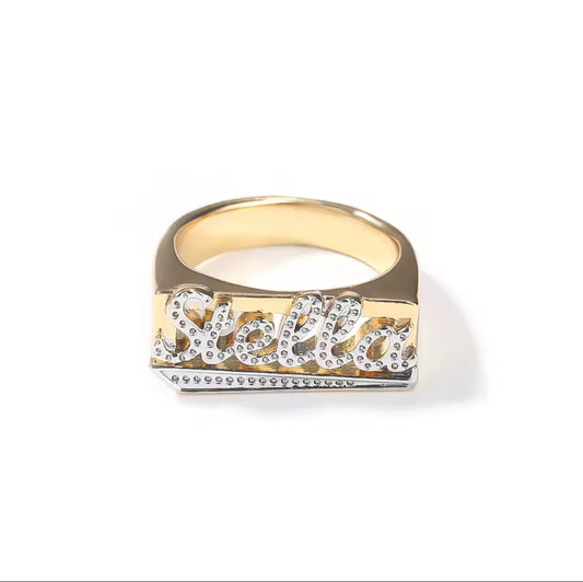 Icy Name Ring