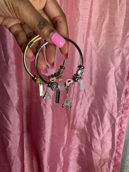 Paris love charm bracelet