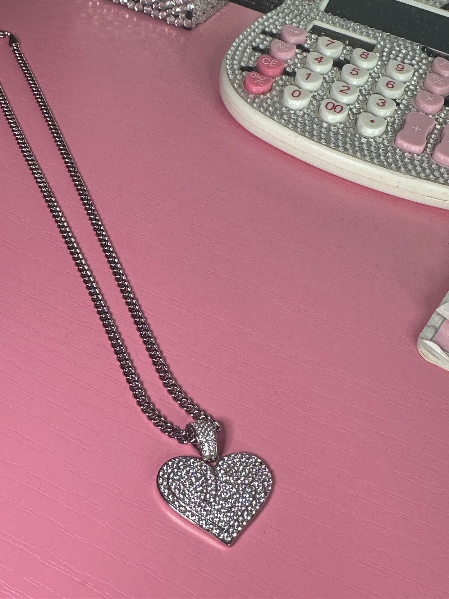Silver heart necklace