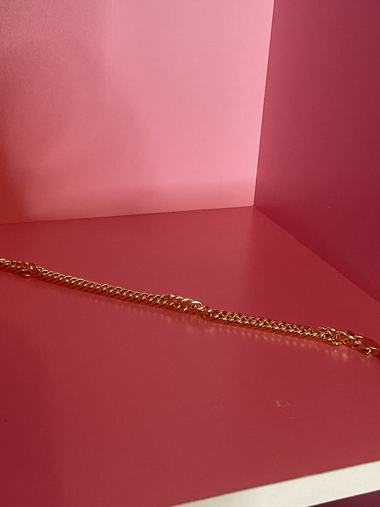 twisted gold anklet