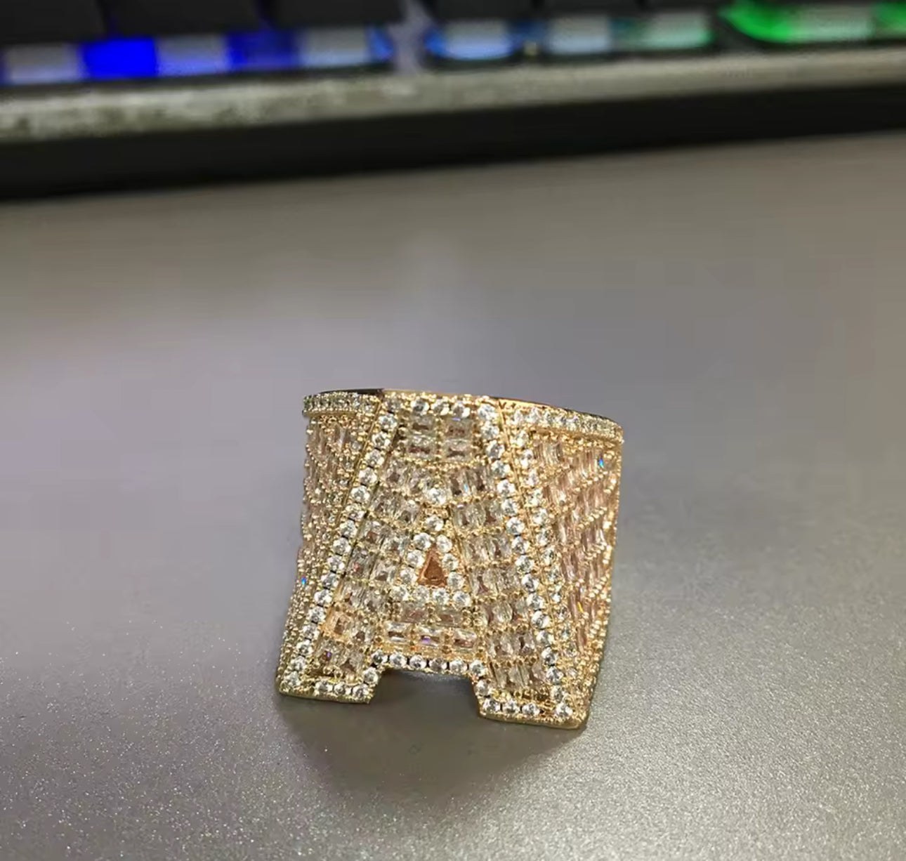 Sexy custom initial ring