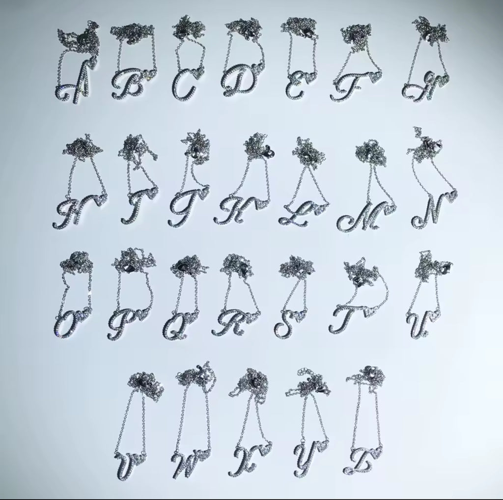 heart initial necklace