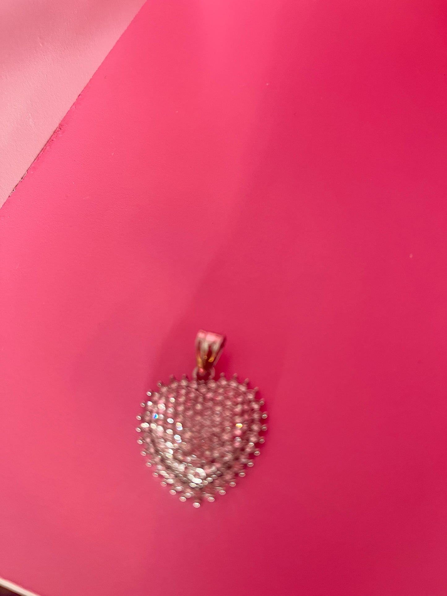big heart silver pendant