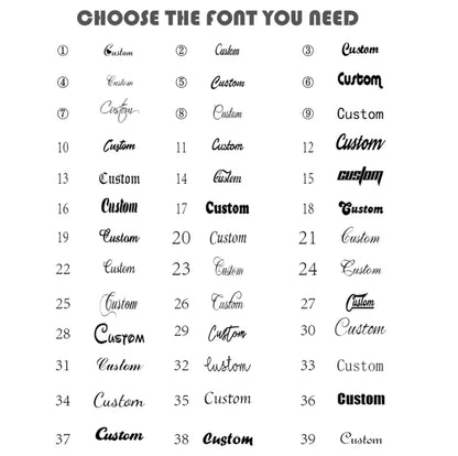 Icy custom nameplate