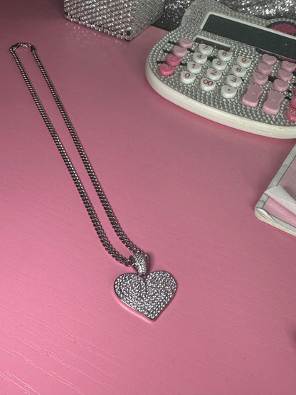 Silver heart necklace