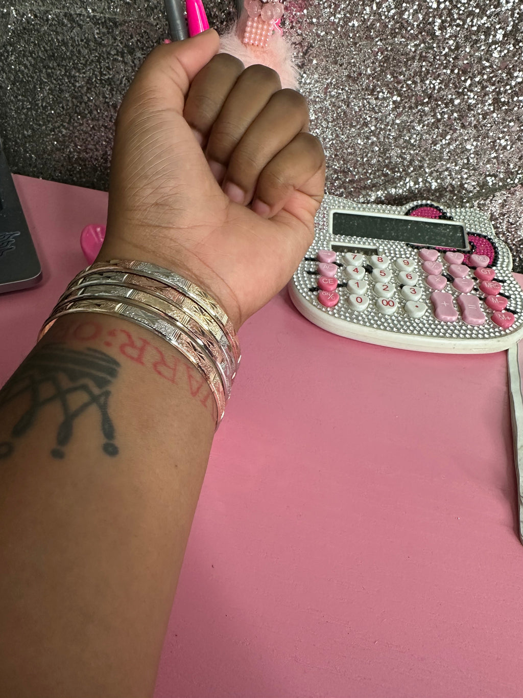 4pc Tri gold bangles