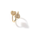 🎁 Adjustable double heart ring (100% off)