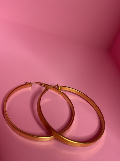 thick gold hoops