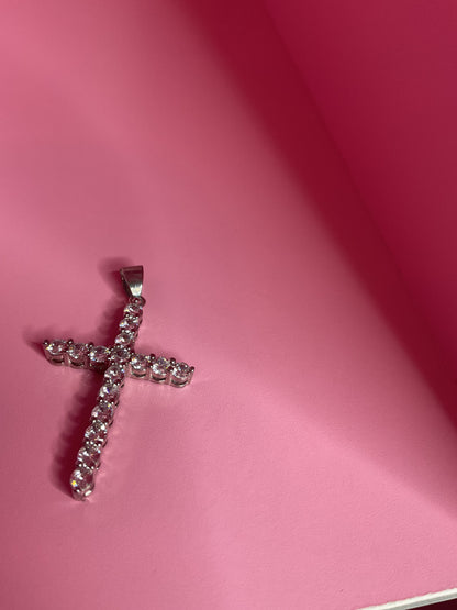 silver icy cross