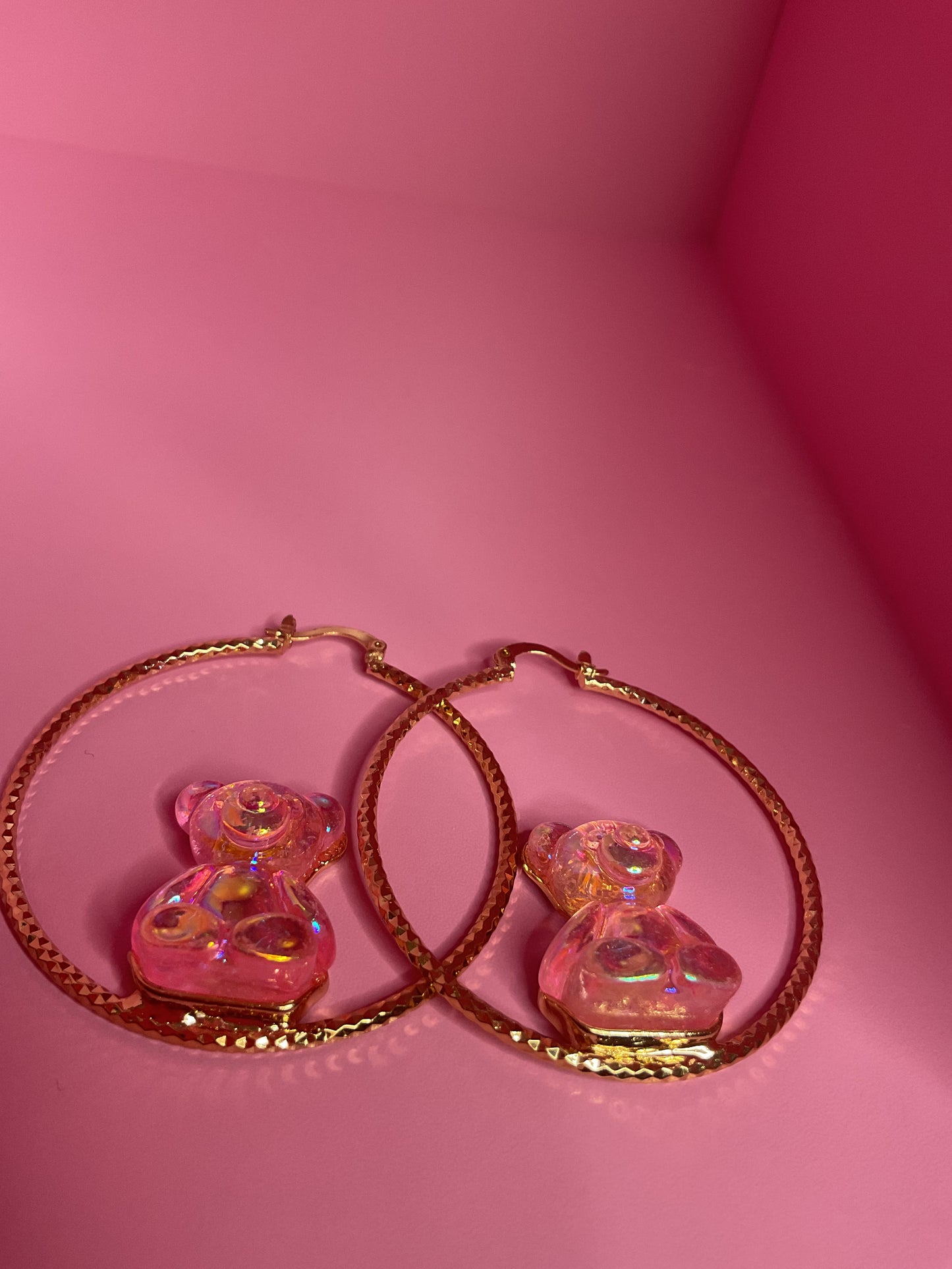 pink gummy bear hoops