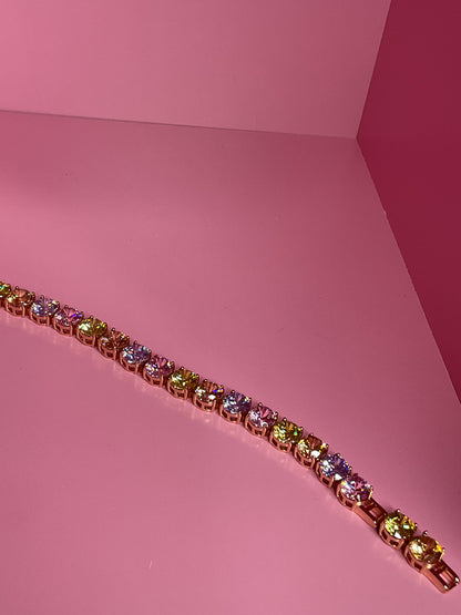 colorful tennis bracelet