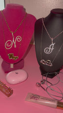 Icy Nameplate + FREE Initial Necklace Bundle