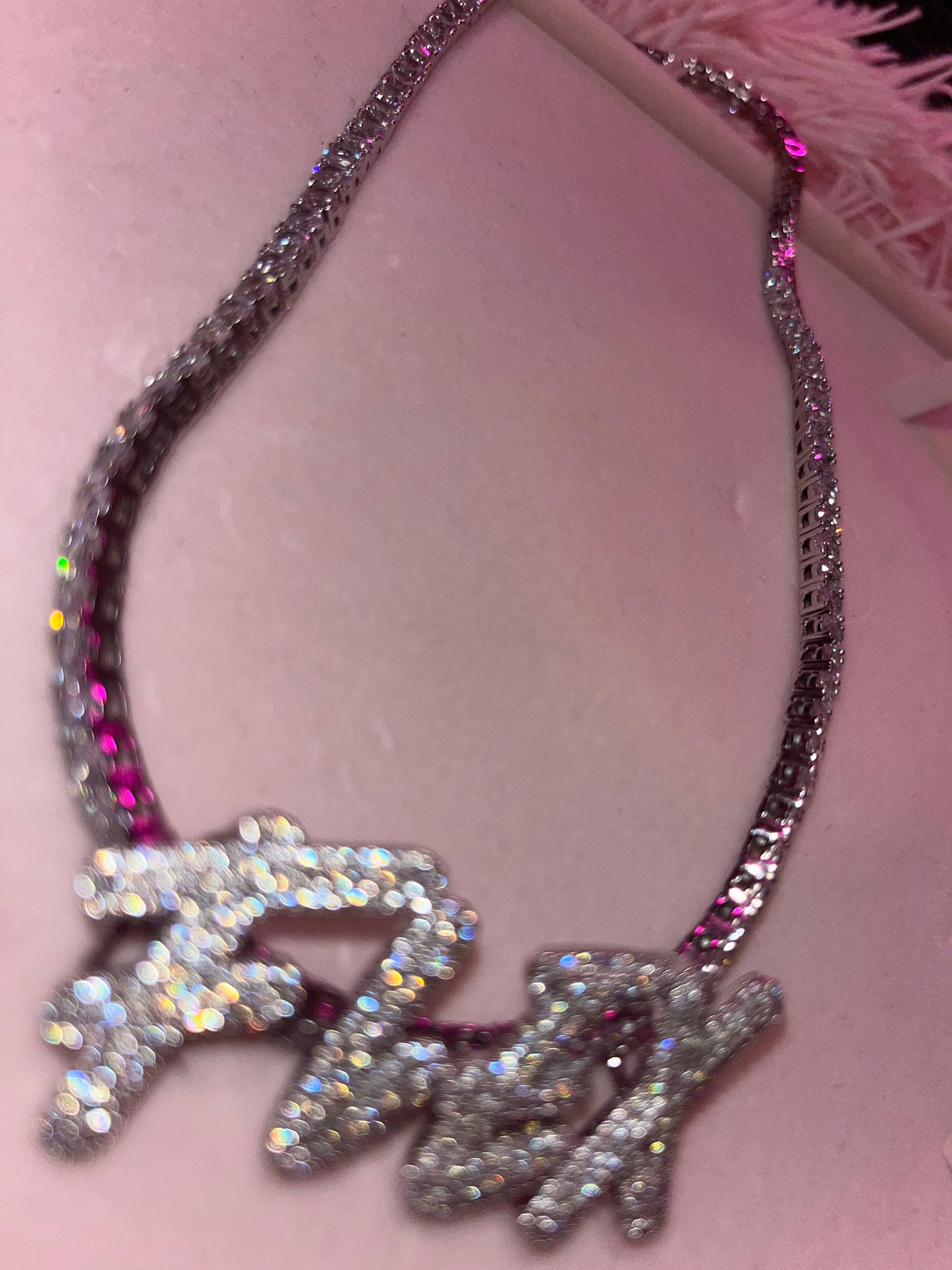 custom tennis necklace