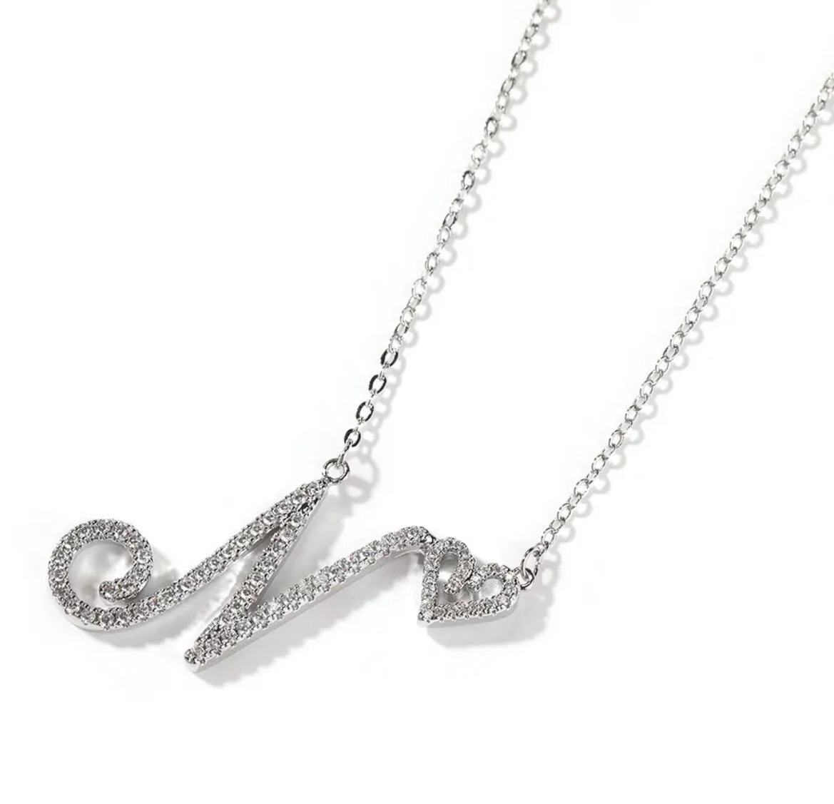 heart initial necklace