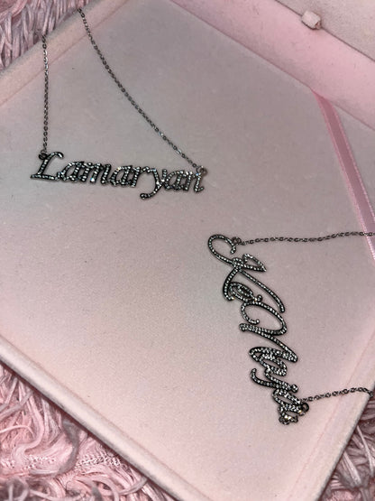 custom name plate necklace